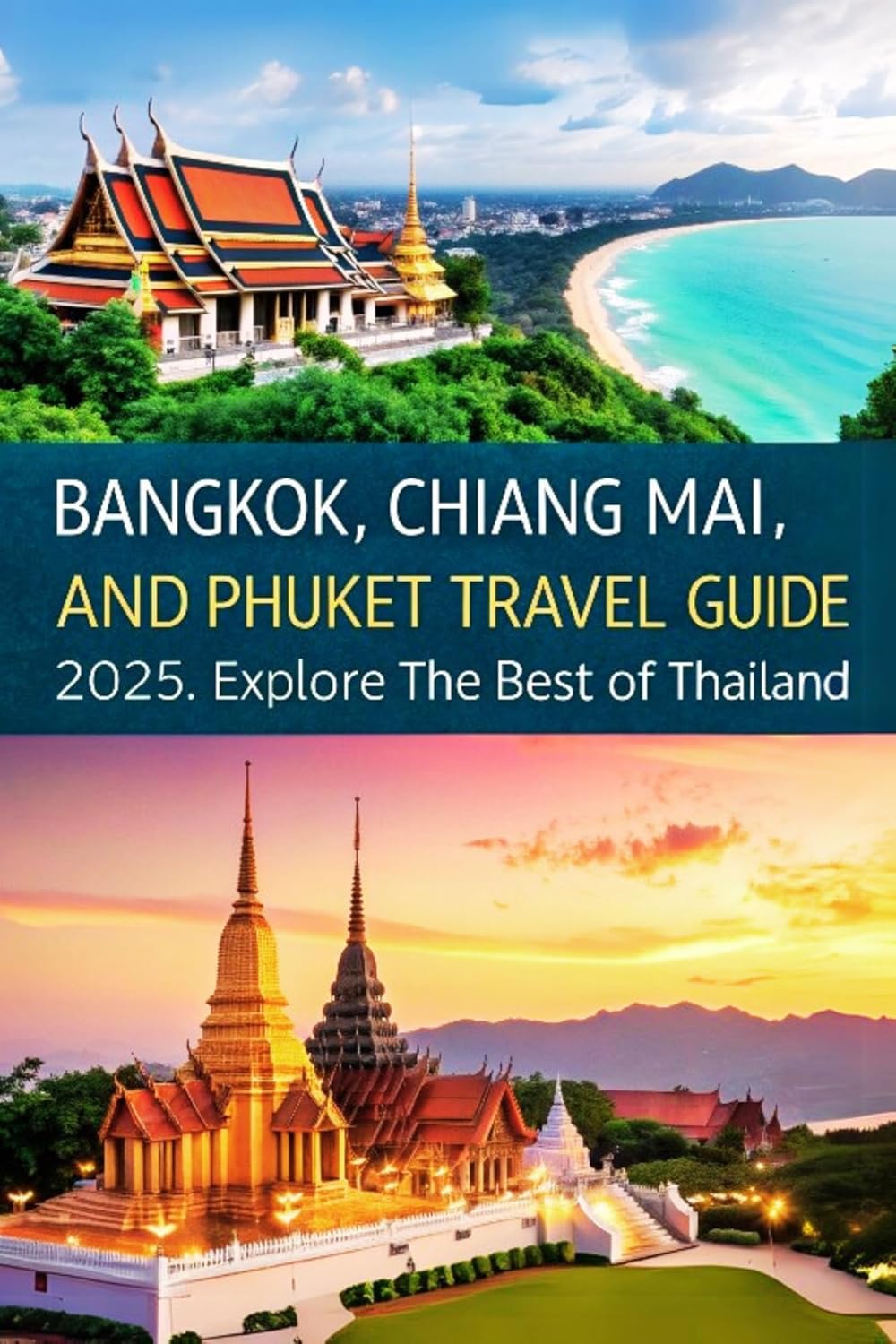 Travelers reading guide on a plane