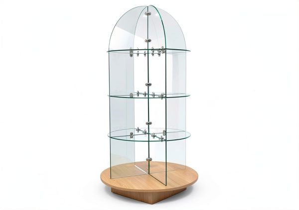 Glass Merchandiser Econoco WDGLRDMP Round Base 57" x 57" Display-0