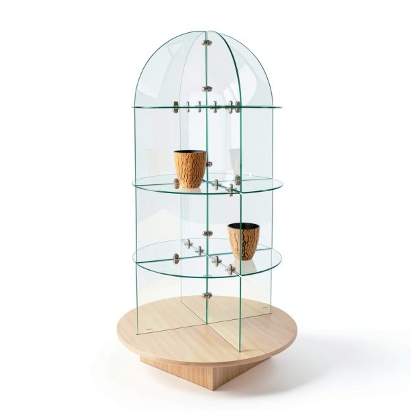 Glass Merchandiser Econoco WDGLRDMP Round Base 57" x 57" Display-4