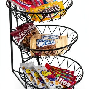 FixtureDisplays Cal-Mil 1292-3 Round Black Wire Merchandiser - 12" x 18" x 22" WS-21112923-NF-0