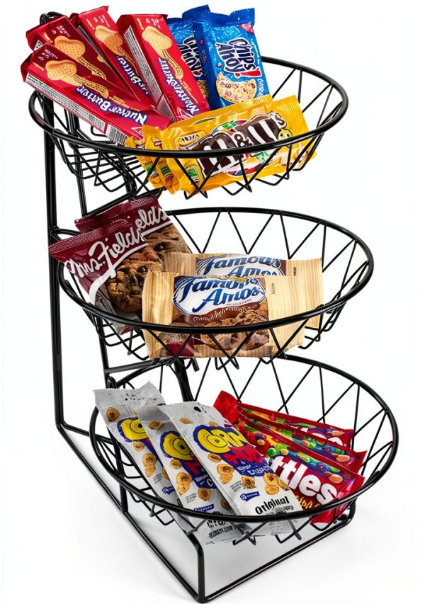 FixtureDisplays Cal-Mil 1292-3 Round Black Wire Merchandiser - 12" x 18" x 22" WS-21112923-NF-0