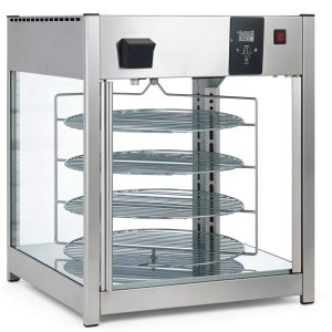 Adcraft Rotating Pizza Display Warmer HDRP-158 4-Tier Merchandiser-0