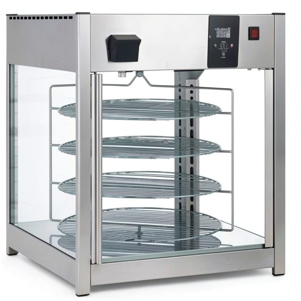 Adcraft Rotating Pizza Display Warmer HDRP-158 4-Tier Merchandiser-0